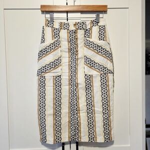 Anthropologie Midi Skirt Size 0